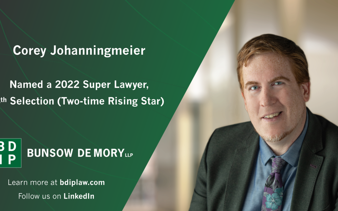 Corey Johanningmeier Named a 2022 Northern California Super Lawyer
