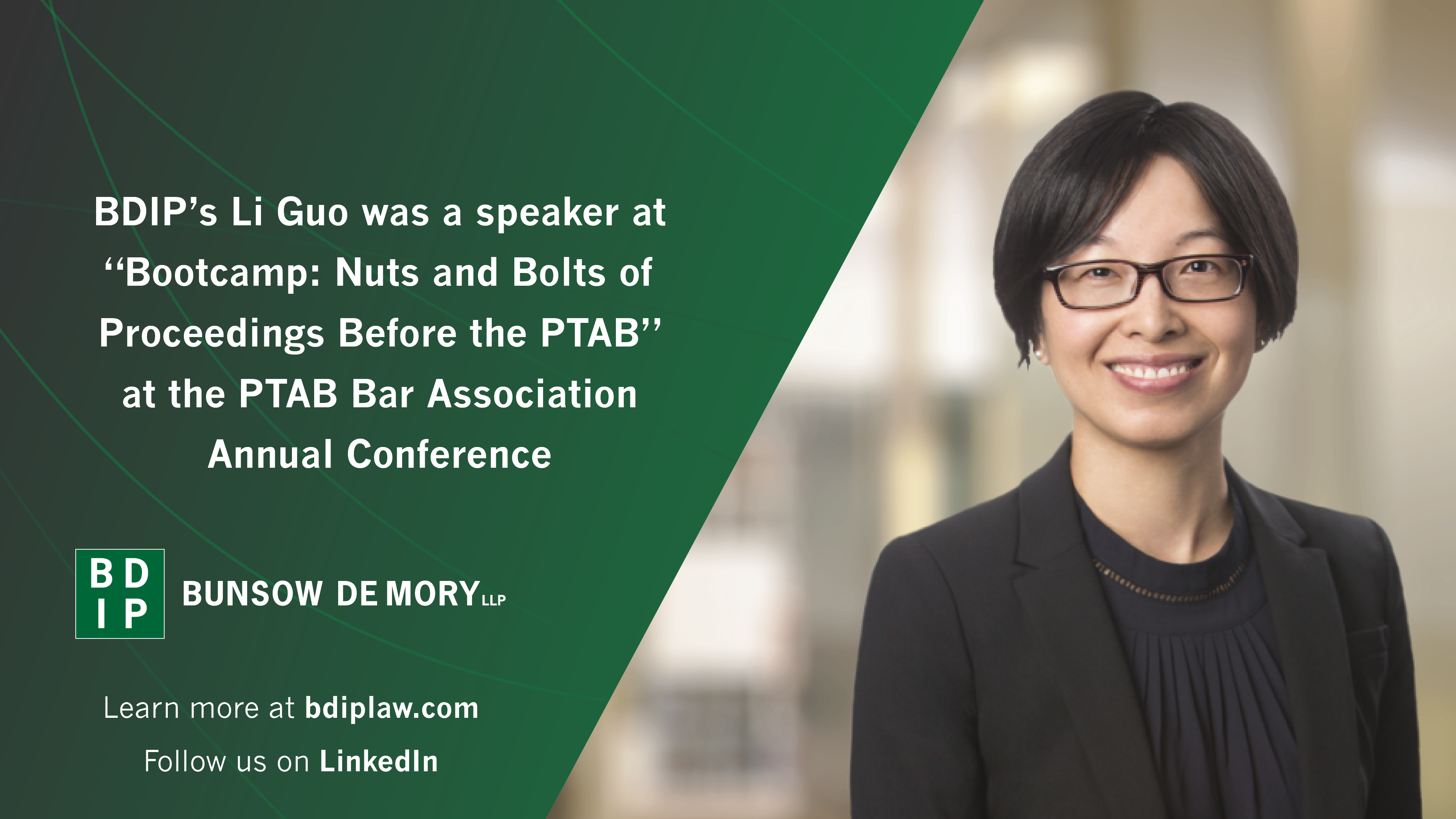 Li Guo Was a Speaker at the PTAB Bar Association Annual Conference