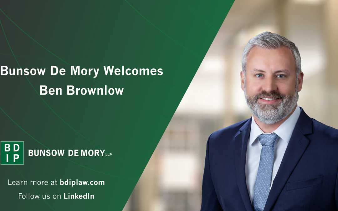 Bunsow De Mory Welcomes Ben Brownlow