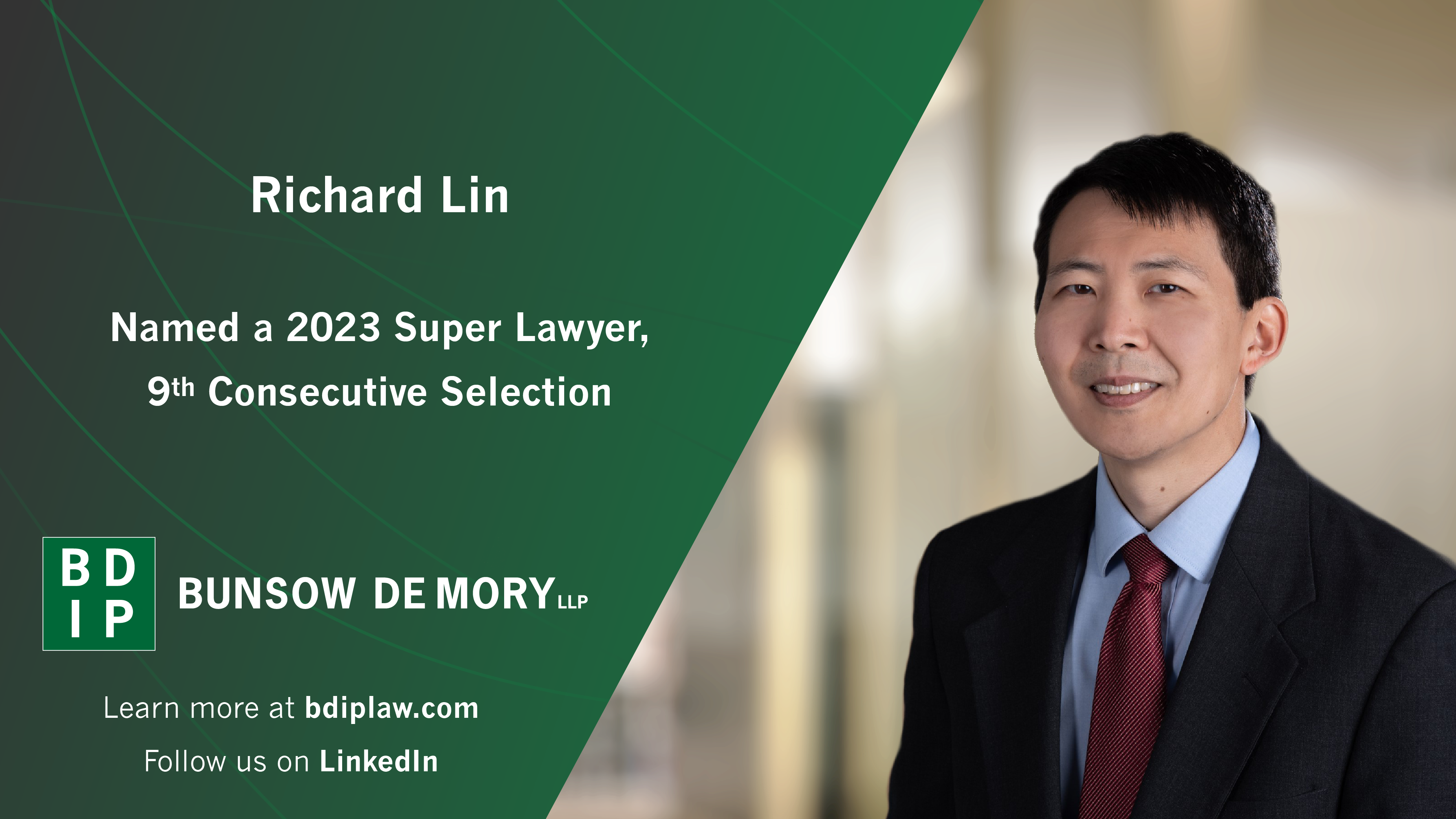 Richard Lin named 2023 Northern California Super Lawyer