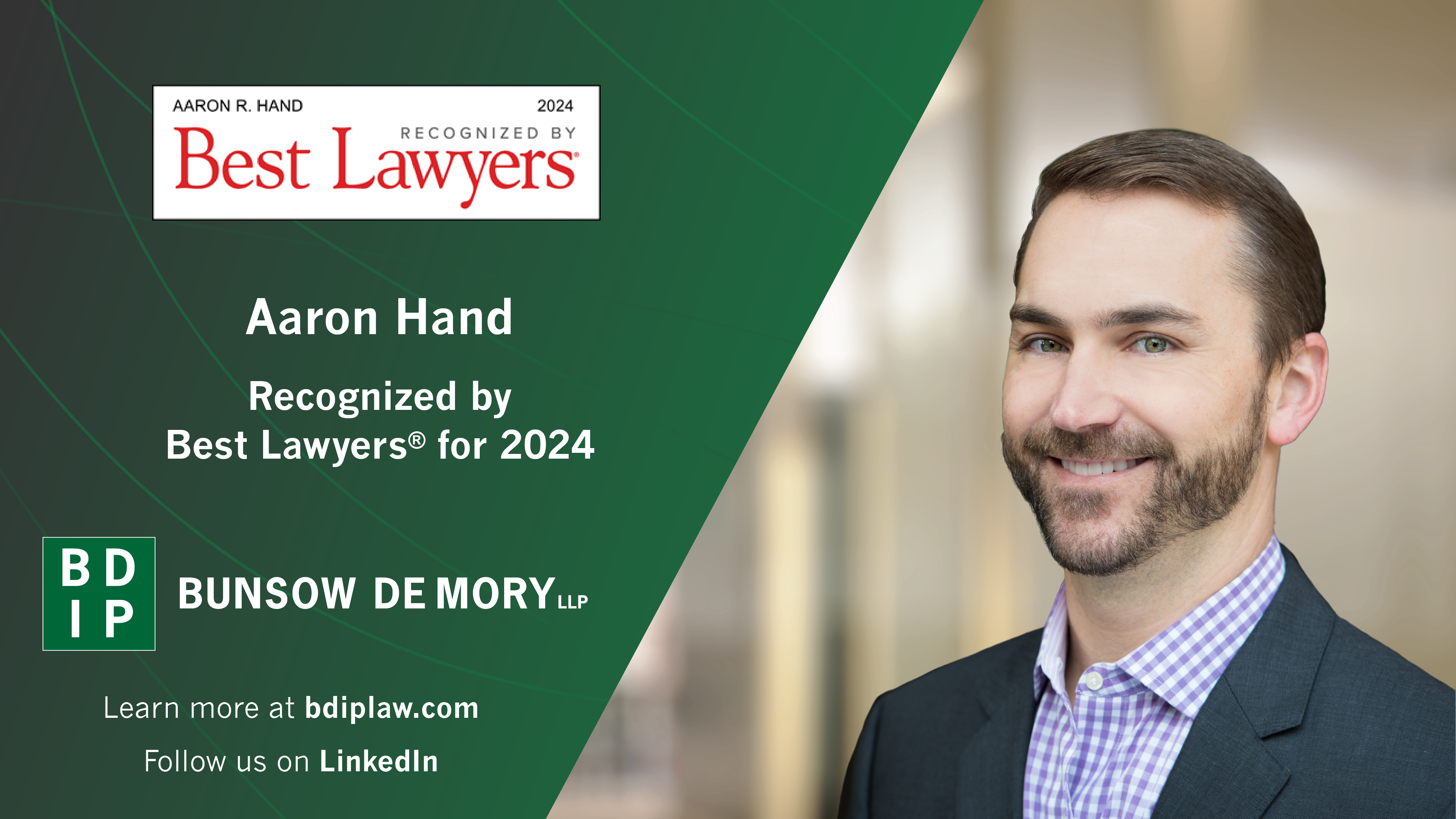 Aaron Hand Recognized by Best Lawyers for 2024