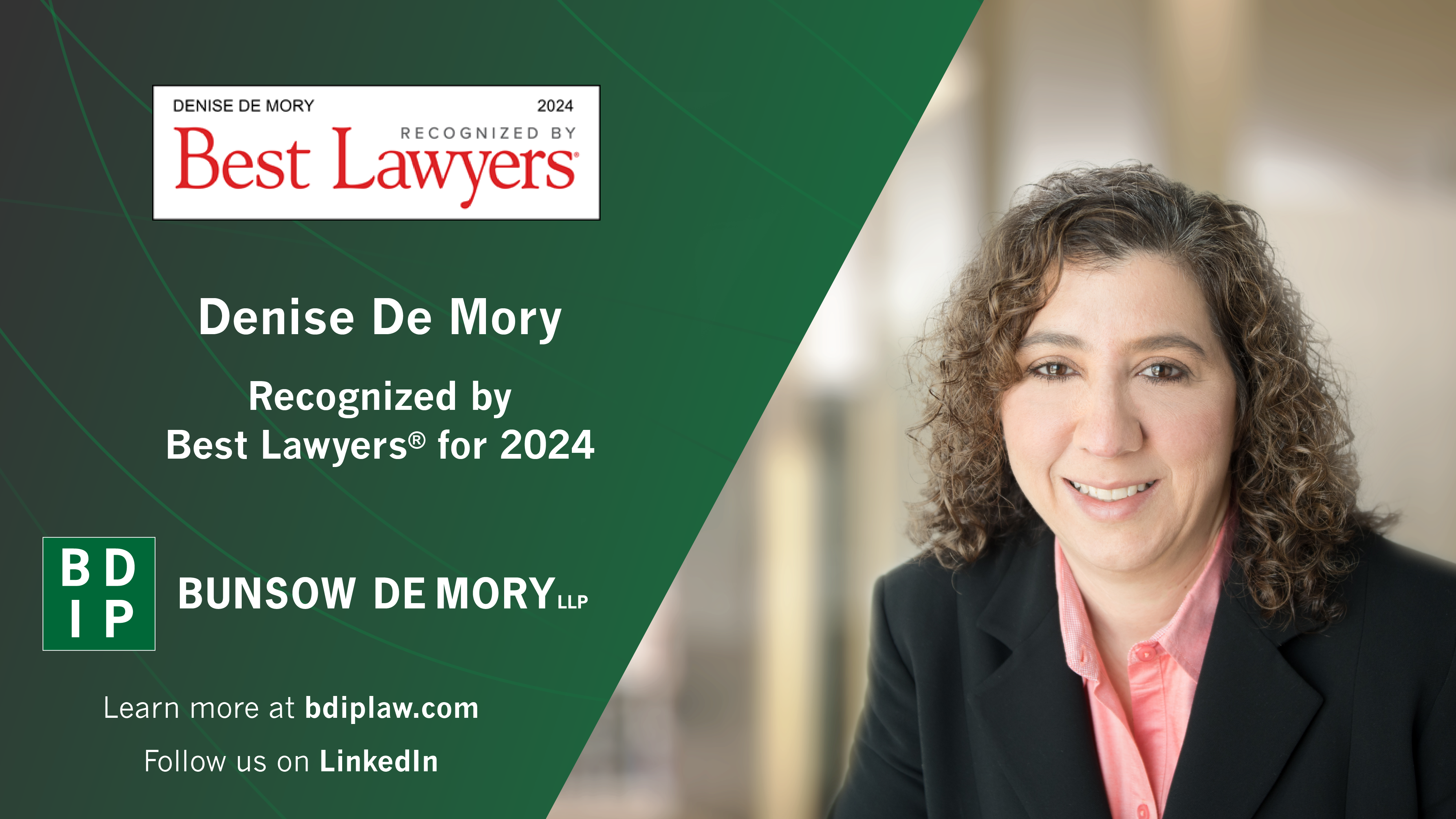Denise De Mory Recognized by Best Lawyers for 2024